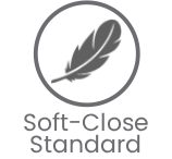 Soft-close is included as standard, so doors close smoothly and quietly every time. Soft-Close Standard - Smooth, quiet everyday use